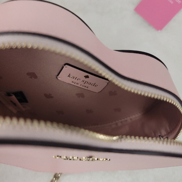 Mini Kate Spade heart ♥️ Love Shack Pink Crossbody - Picture 10 of 16
